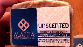 Alaffia Shea Butter amp Honey Body Soap Unscented  CRUELTY FREE [upl. by Eudoca]