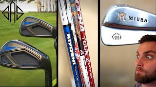 EXPENSIVE DRIVER SHAFTS MIURA IRONS amp NIKE GOLF CLUBS [upl. by Martineau]