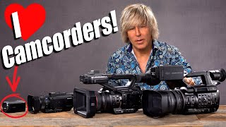 Big camcorders vs small camcorders Sony CX405 Panasonic VX981 Z90V JVC 500 [upl. by Yarased]