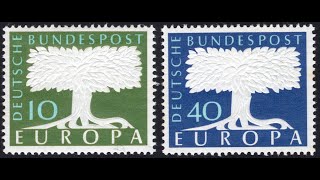 Die Briefmarken der Deutschen Bundespost aus dem Jahr 1957 inkl Wertschätzung [upl. by Ruelle]