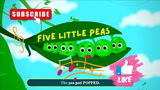 Five Little Peas  Nursery Rhyme amp Kids Song  baby songs [upl. by Atilehs]