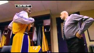 Phil Jackson Fines Andrew Bynum Actual Footage [upl. by Jilleen]