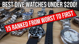 Best Dive Watch under 200 15 Ranked Worst to First [upl. by Macintyre]