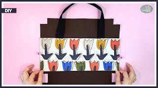 How to make a simple zippered tote bag with front pockets [upl. by Vanya]