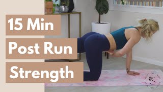 15 Minute Post Run Strength Workout for Runners No Equipment [upl. by Suravart]