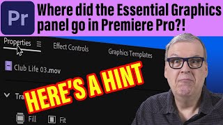 Where did the Essential Graphics panel go in Premiere Pro [upl. by Arednaxela]