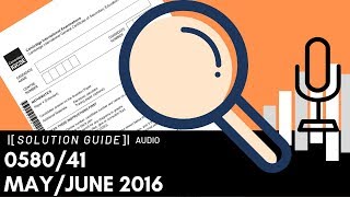 058041 MayJune 2016 Marking Scheme MS Audio Voice Over [upl. by Wolcott]