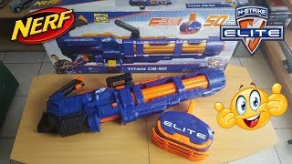 NERF ELITE TITAN CS50  MINIGUN  test et présentation en français FR [upl. by Eirrac]