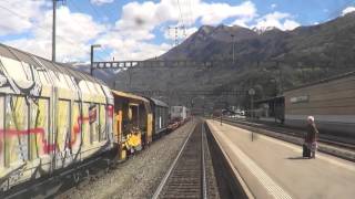 Führerstandsfahrt Locarno  ArthGoldau über den Gotthard 14 April 2016 Gotthard Eisenbahn [upl. by Herriott775]