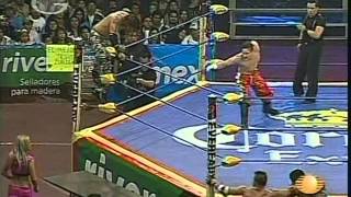 AAA Nicho el Millonario Joe Líder vs Teddy Hart Jack Evans 20081206 AAA Tag [upl. by Laird610]