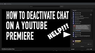 How to disable chat on YouTube Premiere [upl. by Etana]