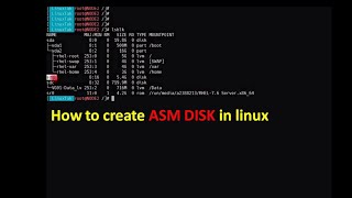 How to create ASM disk in Linux  RHEL [upl. by Cirda190]