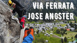 Via ferrata José Angster  GressoneySaintJean AO 4K [upl. by Harelda]