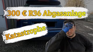 Lebensgefährlich  R36 Abgasanlage fällt einfach ab  300 € China Nachbau für den Passat R36 [upl. by Asle]