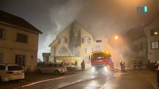 Schuhwerkstatt in Weinfelden brennt lichterloh [upl. by Cl648]