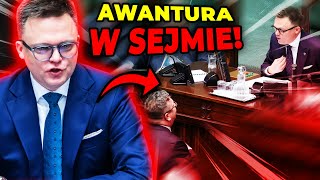 Awantura w Sejmie Hołownia musiał stanowczo upomnieć posła PiS [upl. by Anaile]