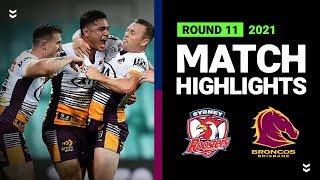 Roosters v Broncos Match Highlights  Round 11 2021  Telstra Premiership  NRL [upl. by Bailar]