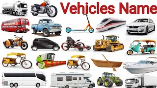 Vehicles Name Transport Name Vehicles Name with pictures [upl. by Ahsimat677]