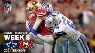 Dallas Cowboys vs San Francisco 49ers Game Highlights  NFL 2024 Season Week 8 [upl. by Arrahs]