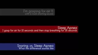 Snoring vs Sleep Apnea  What the difference sounds like [upl. by Bina]