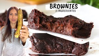 😱 POSTRE con 3 ingredientes BANANA BROWNIE VEGANOS [upl. by Gisella]