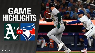 As vs Blue Jays Game Highlights 81124  MLB Highlights [upl. by Ahsatak616]