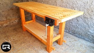 MESA DE TRABAJO PARA CARPINTERO  WOOD WORKBENCH BUILD [upl. by Storer499]