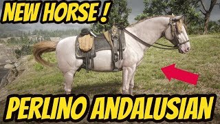 New AMAZING HORSE  Perlino Andalusian  Red Dead Online Showcase [upl. by Strage]