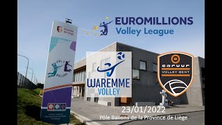 Waremme Volley vs Caruur Volley Gent Euromillions Volley League 202122  23012022 [upl. by Avirt713]