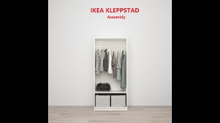 IKEA wardrobe assembly Step by step demonstration IKEA wardrobe KLEPPSTAD Short version [upl. by Lavoie]