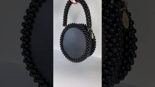 IN STYLE bag 🤍with genuine leather inserts✨ beadbag tutorial handmade handbags [upl. by Milford]