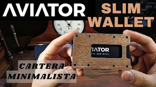 AVIATOR WALLET SLIM WALLET MADERA Y FIBRA DE CARBONO  CARTERA EDC URBANO [upl. by Hayse]