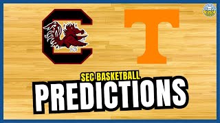 South Carolina vs Tennessee PREDICTION  2024 SEC Basketball Predictions [upl. by Drawd86]