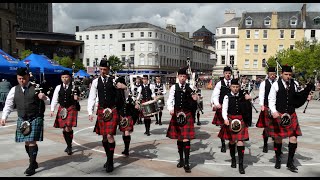 Bagpipes And Drums Music Dollar Academy Pipe Band Scotland [upl. by Ayom892]