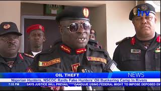 hunters Nigerian Hunters NSCDC Raids Fake Hunters Oil Bunkering Camp In Rivers State [upl. by Ahgiela]