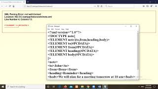 XML DTDDocument Type Definition example programs [upl. by Arracat]