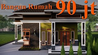 Punya Dana 90jt 🏡 Desain Rumah Minimalis 7x12 Meter 3 Kamar Tidur [upl. by Metzger]