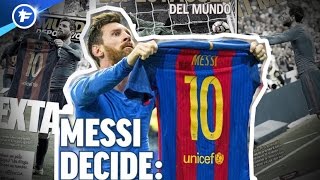 La célébration déjà culte de Lionel Messi lors du Clasico  Revue de presse [upl. by Manya]