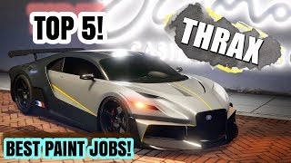 TOP 5 AWESOME PAINT JOBS FOR THE NEW TRUFFADE THRAX BUGATTI DIVO  GTA 5 ONLINE [upl. by Love]