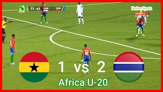 Africa U20 Ghana vs Gambia 1  2 Goals and Highlights [upl. by Ahtenek271]