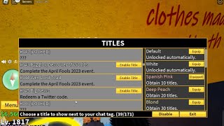 How To Get 2 Secret Titles In Blox Fruits 2024 l Complete Guide On Blox Fruits April Fools Event [upl. by Selena]