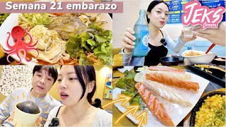 Me arriesgué comiendo TODO ESTO Pescado crudo soju 21 Semanas embarazada 🤰🏻  Storytime vlog [upl. by Indihar]