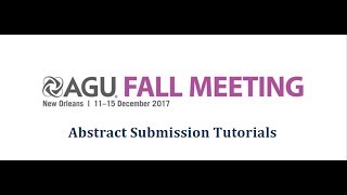 Tutorial Fall Meeting 2017 Abstract Submissions Adding Editing and Removing Authors Step 5 [upl. by Leodora]