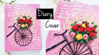 Diary Decoration Ideas  How to decorate diary cover  Diary Cover Design [upl. by Naugal260]