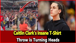 Just received news Caitlin Clarks Insane TShirt Throw is Turning Heads [upl. by Igiul]