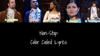 NonStop  Hamilton  Color Coded Lyrics 123 [upl. by Pearse444]