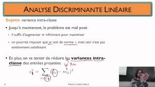 Apprentissage automatique 43  Classification linéaire  analyse discriminante linéaire [upl. by Green]