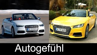 Best compact Audi convertible comparison test Audi TTS Roadster vs Audi S3 Cabriolet  Autogefühl [upl. by Florance597]