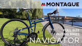 Montague Navigator  Full Size Folding Bike For Commuting [upl. by Nileuqay183]