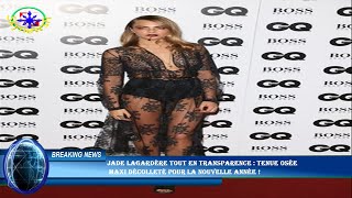 Jade Lagardère tout en transparence  tenue osée maxi décolleté pour la nouvelle année [upl. by Yemrej559]